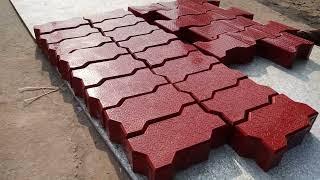 RED PAVER BLOCK MAKING PROCESS / PAVER BLOCK MACHINE / INTERLOCKING TILE MAKING PROCESS / PAVER TILE