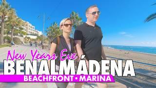 Benalmádena Costa on New Years Eve | Beachfront & marina | Costa del Sol virtual walk