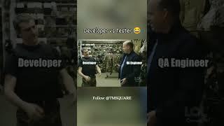 Developer and Tester as usual.. #shorts #qaengineer #tmsquare #testing