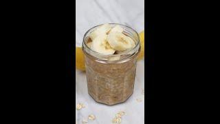 Peanut Butter Overnight Oats with Bananas Recipe #shorts