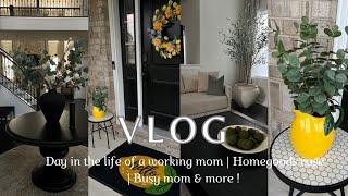 VLOG: a day in the life of a working mom | new HomeGoods vase | busy life as a mom | cook with me