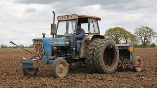 1976 Ford 4600 drilling | Nordsten drill | Fordson E1A Major rolling | Farming with Ford | Classics