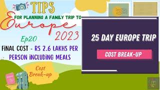 E20 - 25 Days Europe Trip  @2.6L including meals! Cost Break-Up #europetravel #swisstravel #nishant