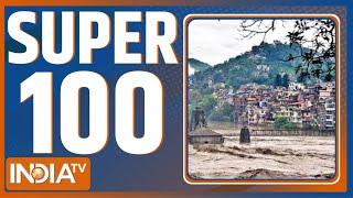 Super 100: Delhi NCT Westher Update | Noida | Gurgaon | Varanasi Heavy Rain |Uttarakhand Cloud Burst