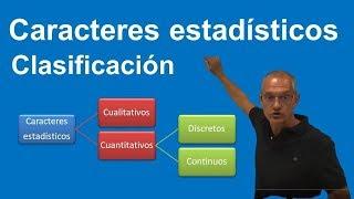 Caracteres estadísticos. Clasificación