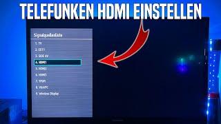 Telefunken Fernseher HDMI einstellen | HDMI Anschluss aktivieren und umschalten