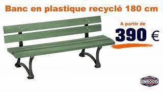 Banc public en plastique recyclé Edimbourg