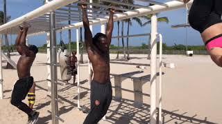 Christina Specos Training - Miami Beach Muscle Beach 07.08.18