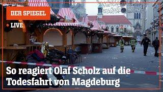 Livestream: So reagiert Olaf Scholz zur Todesfahrt in Magdeburg | DER SPIEGEL