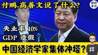 付鹏，高善文直言：失业率10%，GDP造假，经济正在失速！中国经济学家集体冲塔？新华社官宣GDP不再重要，习近平有何打算？