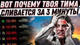 ВОТ ПОЧЕМУ ТВОЯ КОММАНДА СЛИВАЕТСЯ ЗА 3 МИНУТЫ В ТАНКАХ!