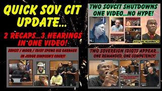 Quick Sov Cit Competency Update...Highlights of prior videos & Three Short Hearings...