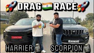 Tata Harrier Facelift vs ScorpioN Diesel DRAG RACE! Who’s the big daddy? #harrier2023 #scorpion