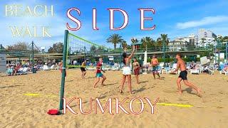 SIDE KUMKOY in APRIL BEACH WALK from KIRMAN to TERRACE HOTEL / TÜRKIYE #side #kumkoy #turkey