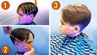 Boys Haircut Tutorial Step by Step guide for Middle Part | 2 Block Style