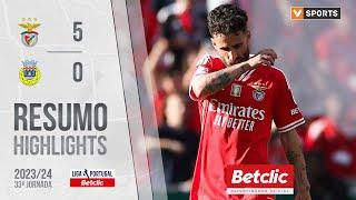 Resumo: Benfica 5-0 Arouca (Liga 23/24 #33)