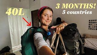 How to Pack for a Backpacking Trip!! 3 Months in ASIA!  (Osprey 40L)