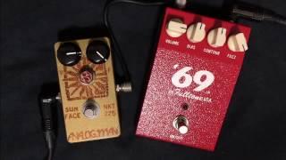 Fulltone '69 Fuzz NKT275 vs Analog.man Sun Face NKT275(Red Dot) - Guitar Volume Response Check