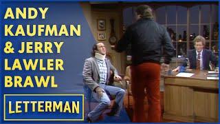 Jerry Lawler Slaps Andy Kaufman | Letterman