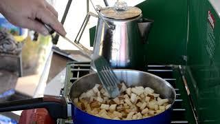 How To Cook Pan Fried Potatoes, Using A Camp Stove