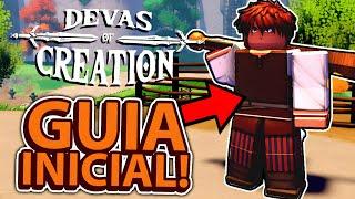 GUIA BÁSICO DE COMO JOGAR DEVAS OF CREATION ROBLOX!