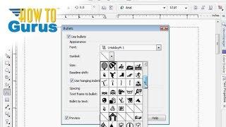 CorelDRAW Bulleted Lists - How to Setup & Use Bulleted Lists Tutorial