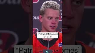 Joe Burrow calls Patrick Mahomes "1of 1" #shorts