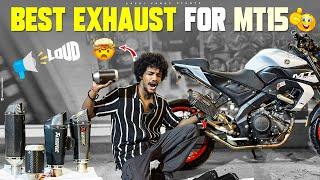 DIFFERENT TYPES OF MT15 FULL SYSTEM EXHAUSTS | EXHAUST NOTE| AKRAPOVIC  | SASHI YADAV STUNTS