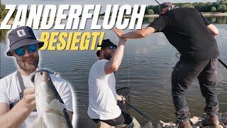 Zanderfluch besiegen! Zwei Jungs angeln an der Elbe