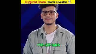 Triggered insaan income revealed  | #shorts #triggeredinsaan