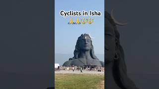 Cyclists visit Isha to take blessings from shiva .   #shiv #shorts #trending