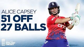 5️⃣ Fours and 3️⃣ Sixes! |  Alice Capsey Smashes Quick-Fire Half-Century |  Watch EVERY Ball