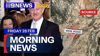 Hollywood legend Gene Hackman and wife found dead; Teen killed in pursuit | 9 News Australia