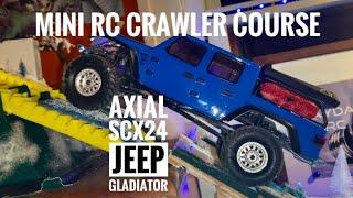 Mini rc crawler course- Axial scx24 Jeep Gladiator!