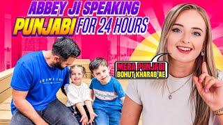 ABBEY SPEAKING PUNJABI FOR 24 HOURS - Will We Understand?? *Challenge Vlog*