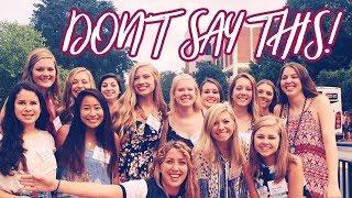 What NOT To Say During Sorority Rush! | Lottie Smalley