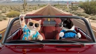 Cats on a Road Trip ️ - Funny Cats Doing Human Things