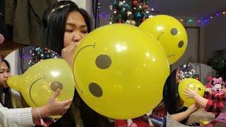 Blow until Pop the smiley face #blowing #pop #smileyface #balloons