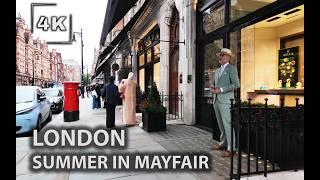  Luxury Streets of Mayfair: London in Summer | 4K HDR