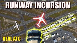 RUNWAY INCURSION. United Boeing 777 entered runway without clearance. REAL ATC