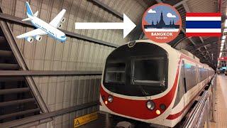 Full Trip Bangkok Suvarnabhumi Airport to Downtown (Immigration, SIM Card, ATM, Train Ride & MRT)