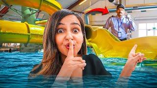 Hiding in the WATERPARK without getting CAUGHT *OMG* 