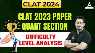 CLAT 2023 Quant Section Difficulty Level Analysis