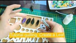 Мастер-класс по квиллингу. Создаём листочек /Tutorial Paper Quilling. Create a Leaf