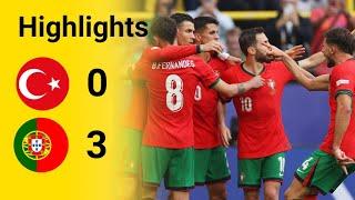 Euro 2024 Highlights: Turkey 0-3 Portugal