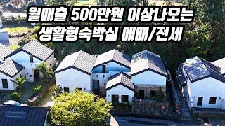 제주도 생활형숙박시설, 애월읍 유수암리 월매출 500만원이상 나오는 생활형 숙박시설, 매매, 전세, 제주도숙박업, 제주도독채펜션,