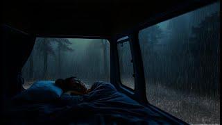 Heavy Rain on Window and Distant Thunder - Calming Sounds for Deep Sleep, Relaxation, and Peace