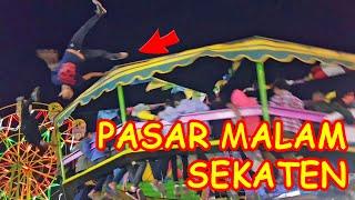 Atraksi Ekstrim Bikin Deg-Degan Wahana Ombak Banyu Sekaten Jogja (acrobatic performance, Indonesia)