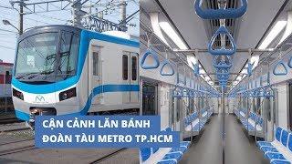 Cận cảnh lăn bánh của đoàn tàu metro đầu tiên của TP.HCM