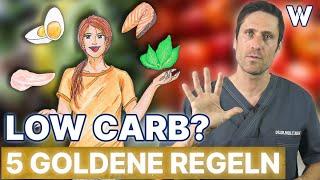 Low Carb: 5 Regeln für erfolgreiches Abnehmen und schnellen Muskelaufbau - Gesund, fit & schlank